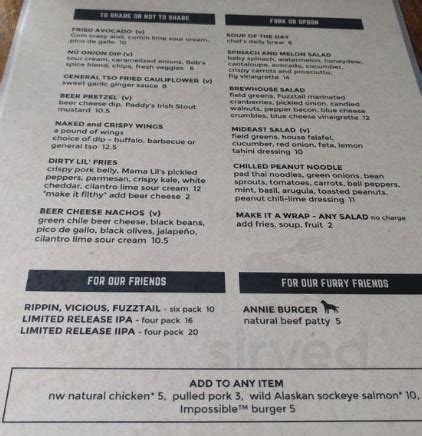 sunriver menu.